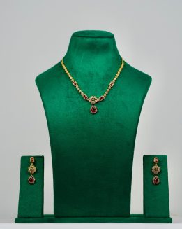 Ruby AD Pendant Necklace Set