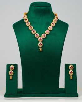 Meenakari Kundan Necklace Set